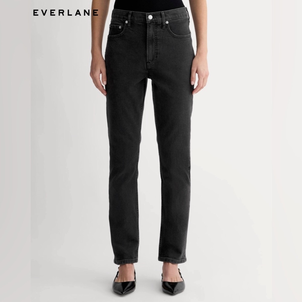 EVERLANE Women’s The Cheeky Jean - Washed Black High Rise Jeans - Size: 28